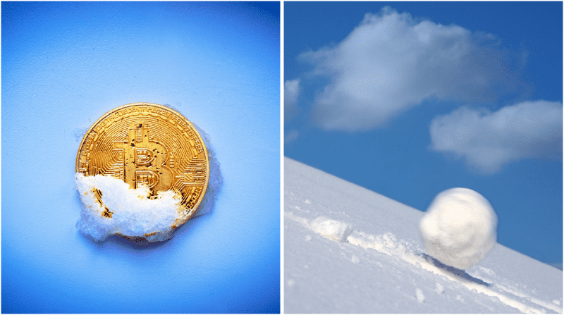 Bitcoin winter sneeuwbaleffect